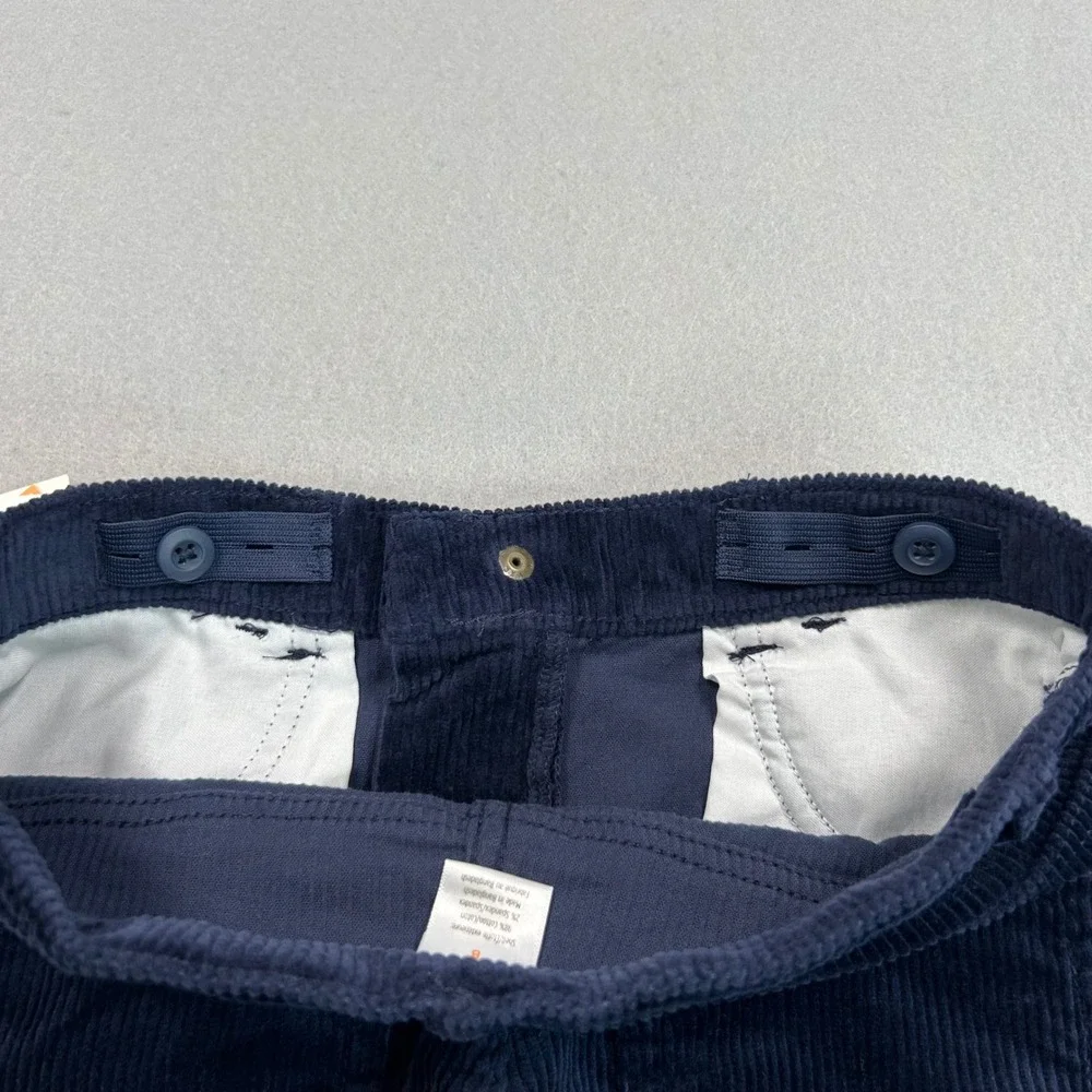 Gymboree Boys Corduroy Pants Navy‎ Blue Size 8 Tidal Stretch Cotton 3043082 NWT